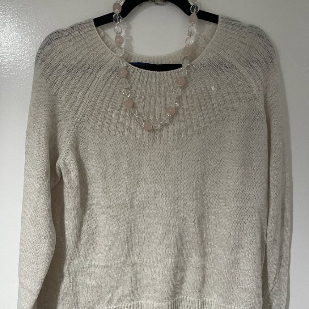 White Long Sleeves with Reflective and Sparkle